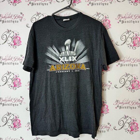 Majestic Other - Majestic Super Bowl Arizona Gray Short Sleeve Tee with Retro Graphic 2015 Feb 1